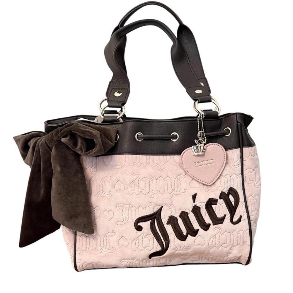 Juicy Couture Pink and Brown Tote Bag